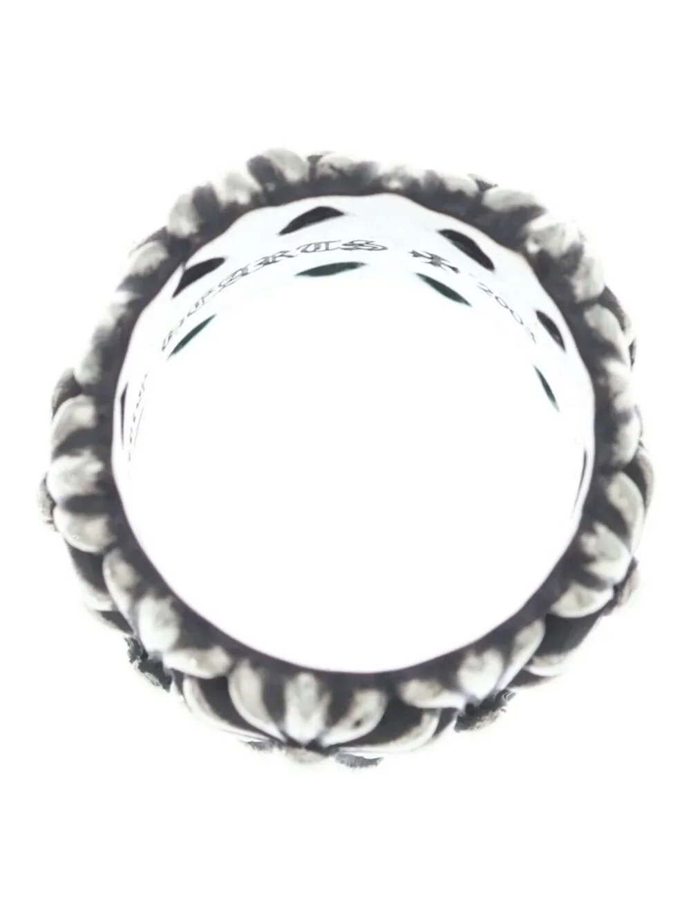 Chrome Hearts Cemetery Black Sling Silver Ring